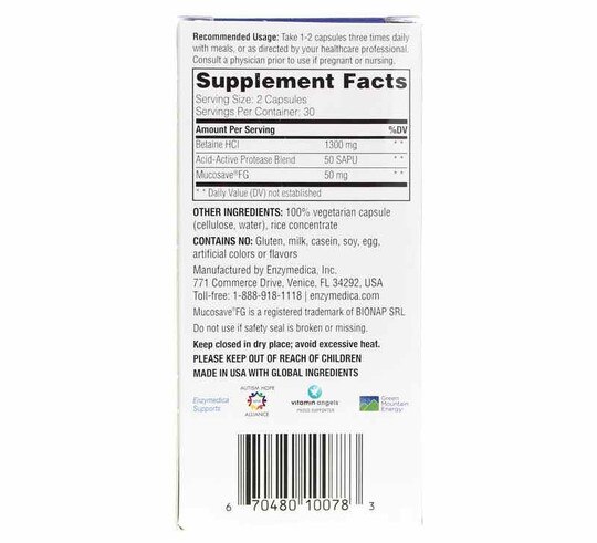 Betaine HCl Fast-Acting, ENZ